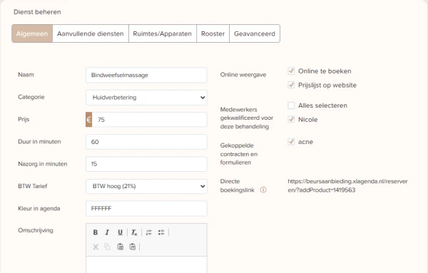 Kortingscode in online agenda gebruiken