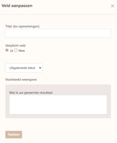 Formulieren in online agenda aanmaken