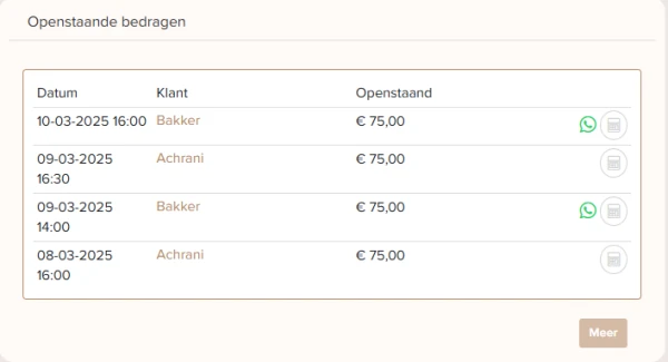 WhatsApp berichten vanuit online agenda sturen